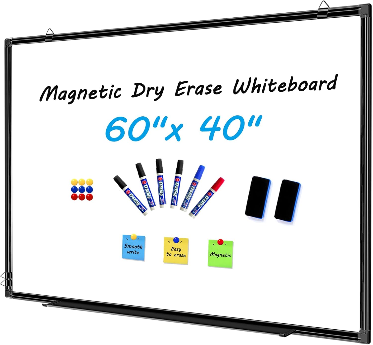 Large Magnetic Dry Erase Board 60x40 for Home Office Classroom