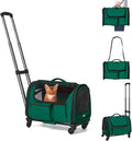 Cat Carrier with Wheels - Foldable Airline Approved Rolling Carrier
