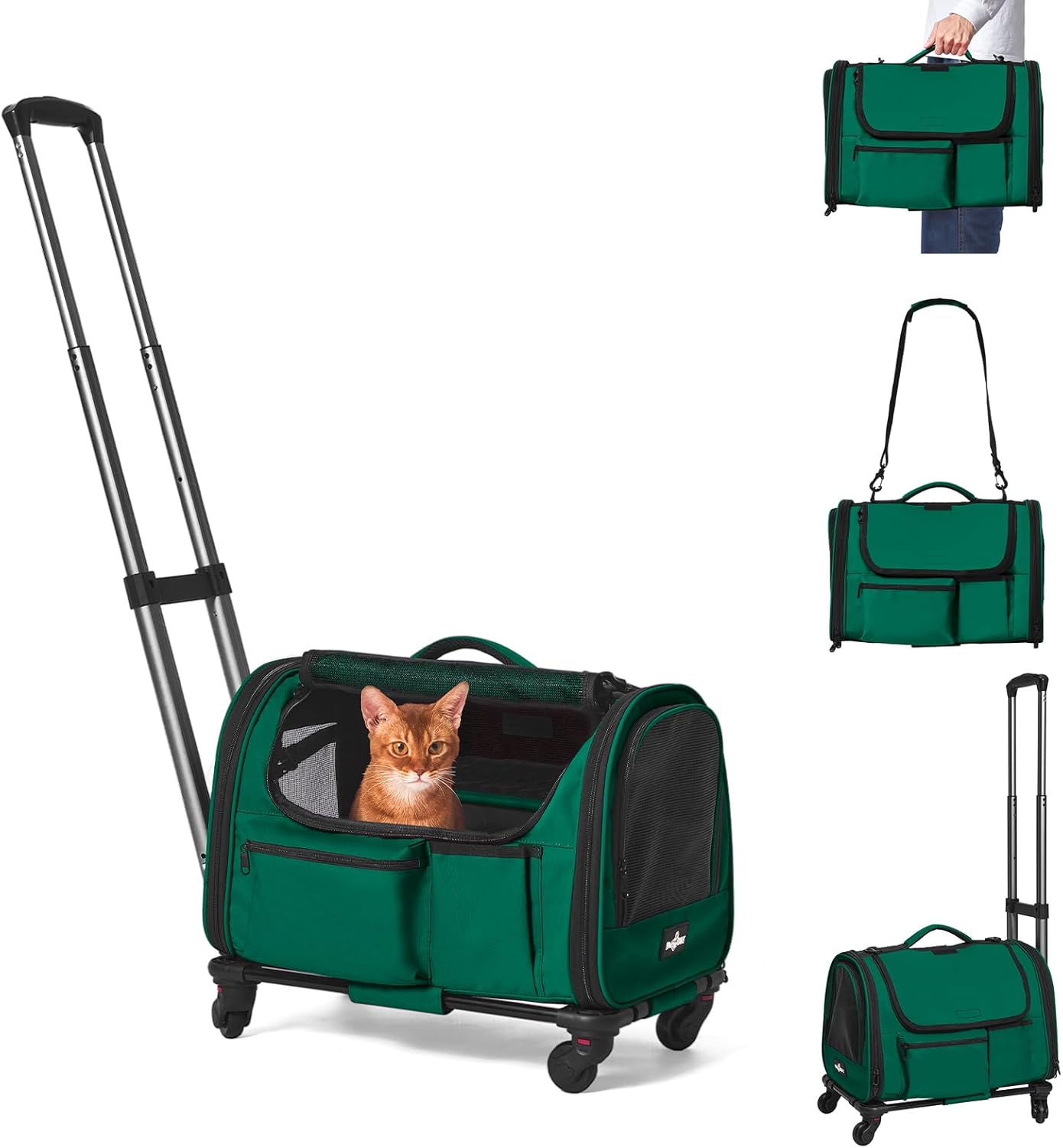 Airline Approved Cat Carrier with Wheels for Easy Travel