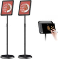 Adjustable Pedestal Floor Stand Sign Holder for 8.5 x 11 in Posters