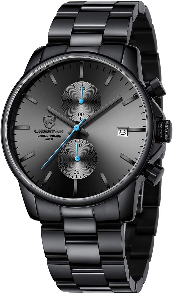 GOLDEN HOUR Fashion Business Mens Watches with Chronograph Features