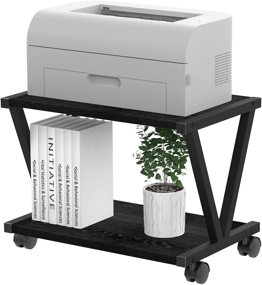 VEDECASA Retro Desktop Printer Stand for Home Office Storage