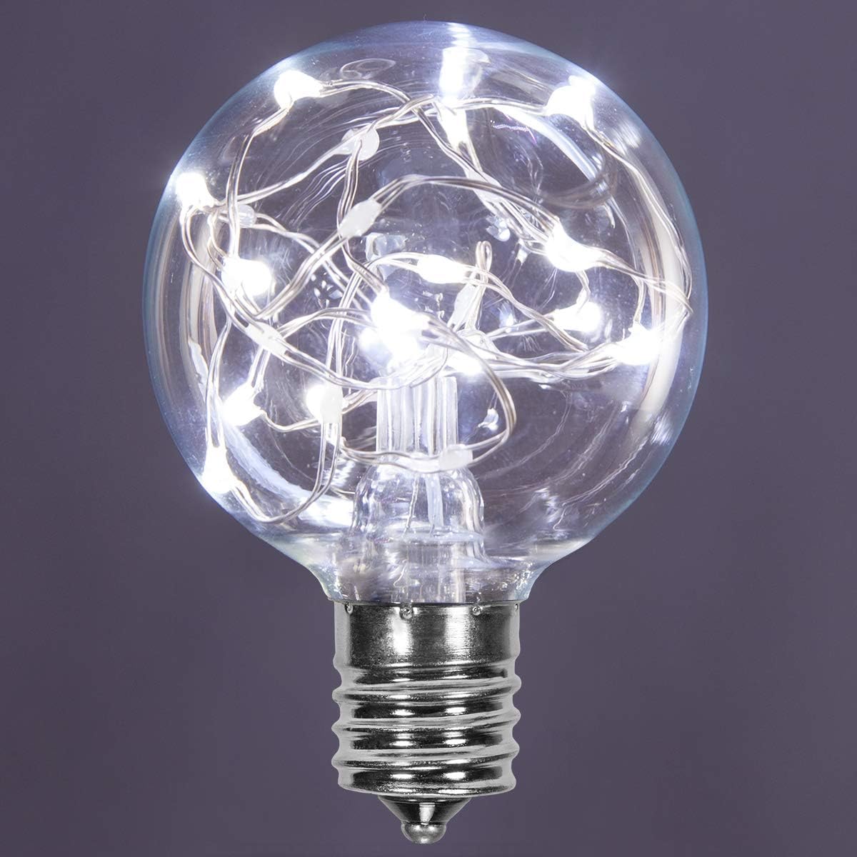 LEDimagine Fairy String Light Bulb Set - 5 G50 Cool White Bulbs
