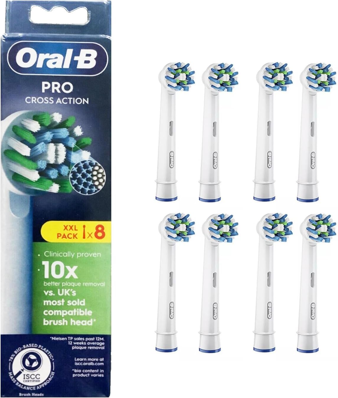 Oral-B Pro Cross Action Electric Toothbrush Heads for Deep Cleaning