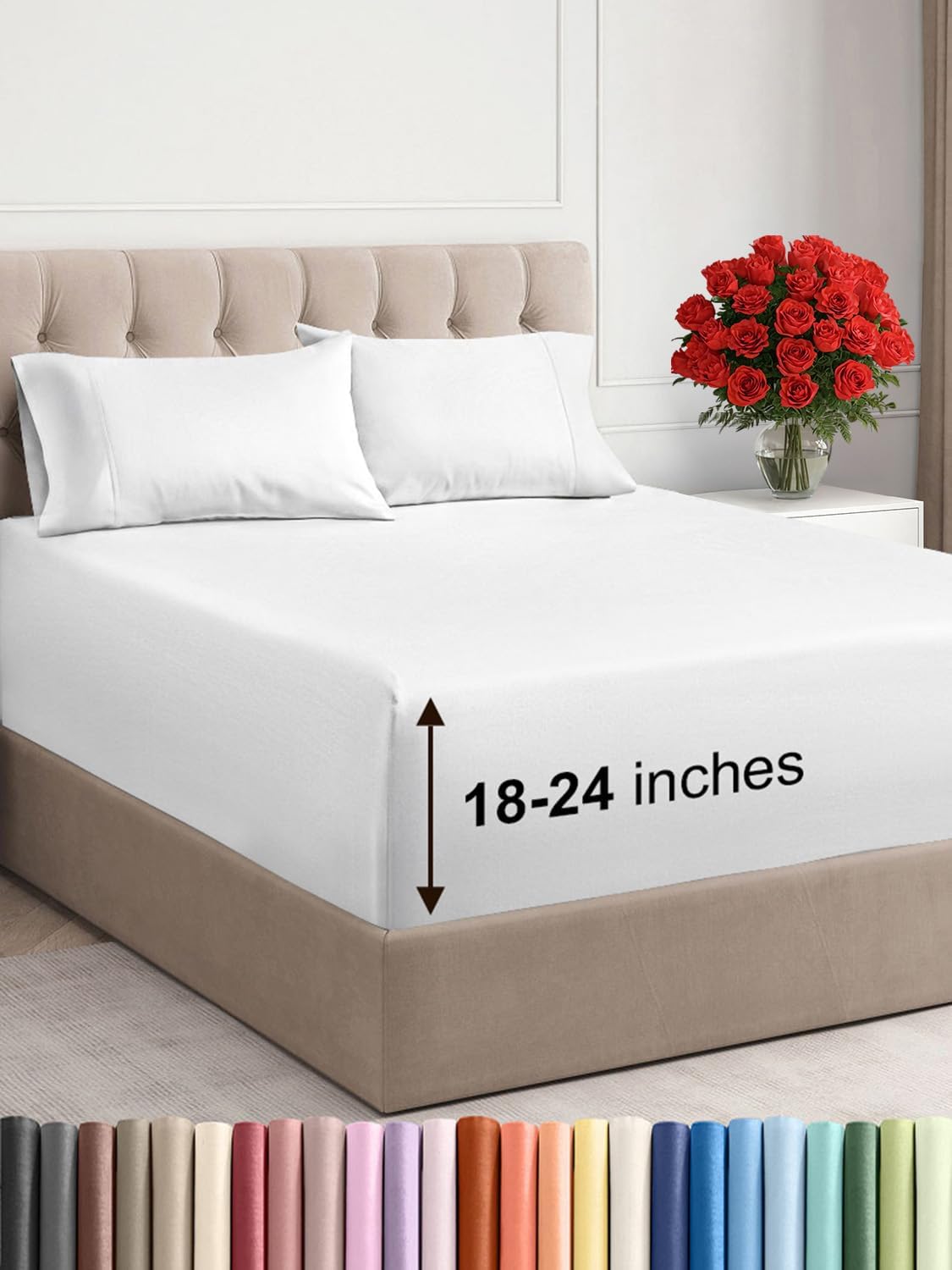 Extra Deep Pocket Cal King Sheets Set for Ultimate Comfort