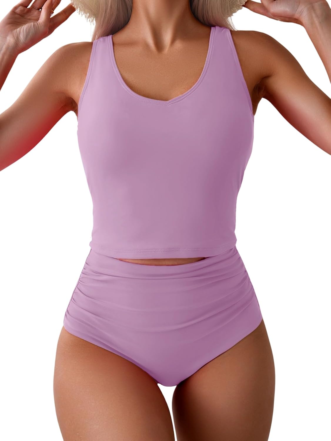 Eomenie Two Piece Tankini Swimsuits for Women with Tummy Control