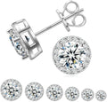 Jewelry Moissanite Stud Earrings in S925 Sterling Silver Gift