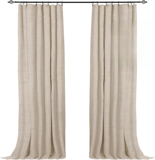 100% Blackout Shield Blackout Curtains for Bedroom 92 in Length