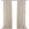 100% Blackout Shield 50Wx102L Oatmeal Curtains Set - Full Blackout