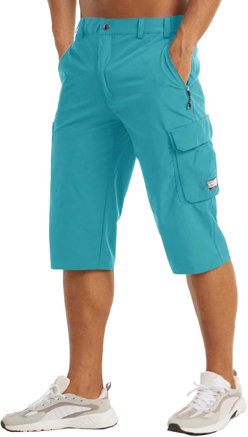 MAGCOMSEN Men's Quick Dry 3/4 Capri Pants for Gym and Hiking