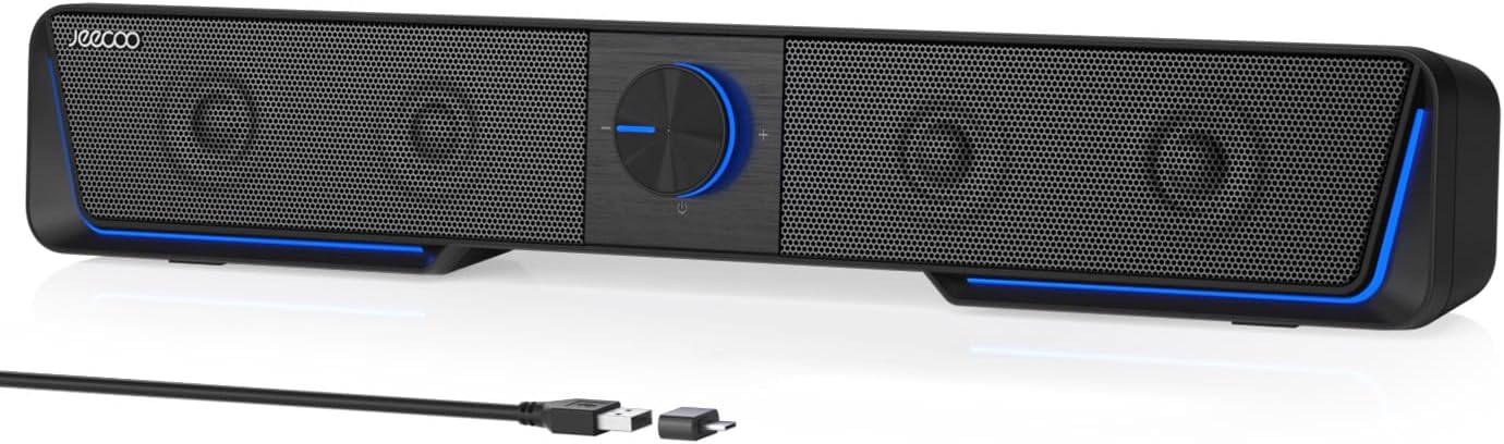 Immersive Stereo Sound: Jeecoo A40 PC Sound Bar