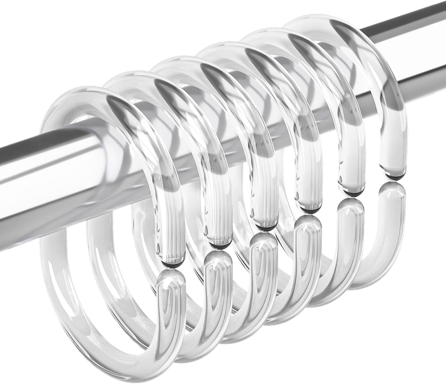 Amazer Clear C-Shaped Shower Hooks x24