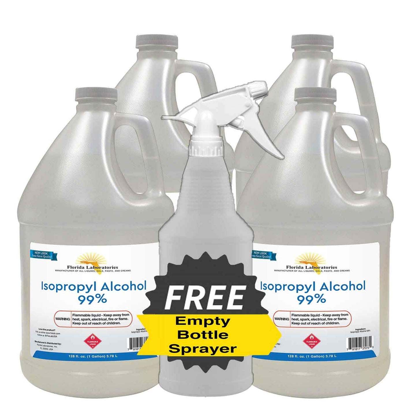 Isopropyl Alcohol 99% Anhydrous - 4 Gallon with Sprayer