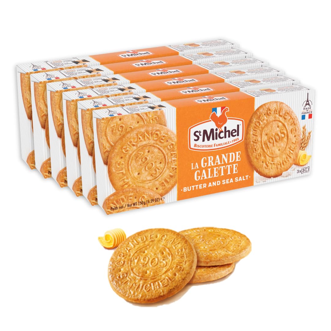 St Michel Grandes Galettes Butter Cookies with Sea Salt 5.29oz
