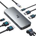USB C Docking Station Dual Monitor - Multiport Laptop Hub