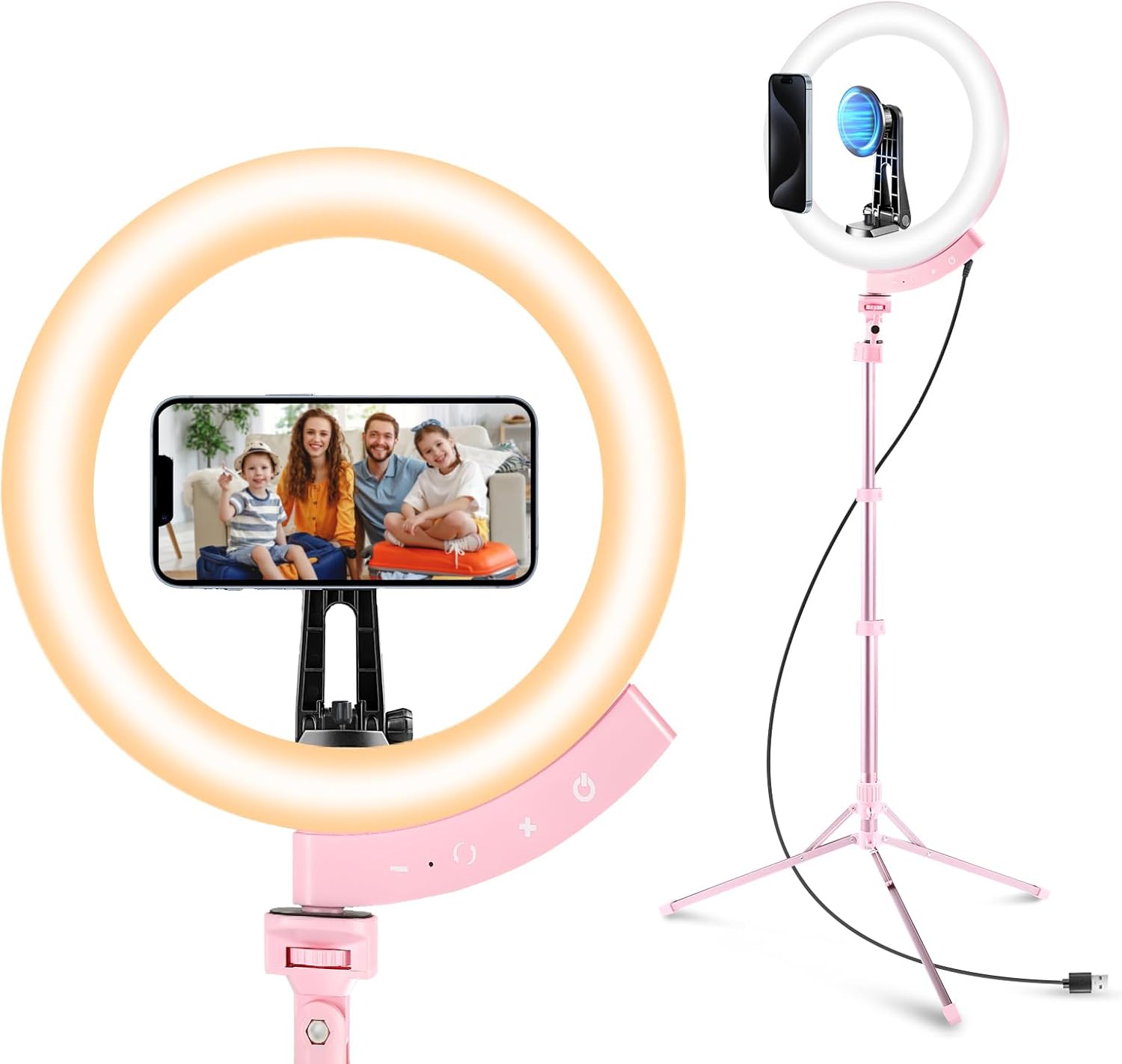 Aureday 12ft' Selfie Ring Light with Tripod for Perfect Shots