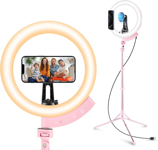 Aureday 12ft' Selfie Ring Light with Tripod for Perfect Shots