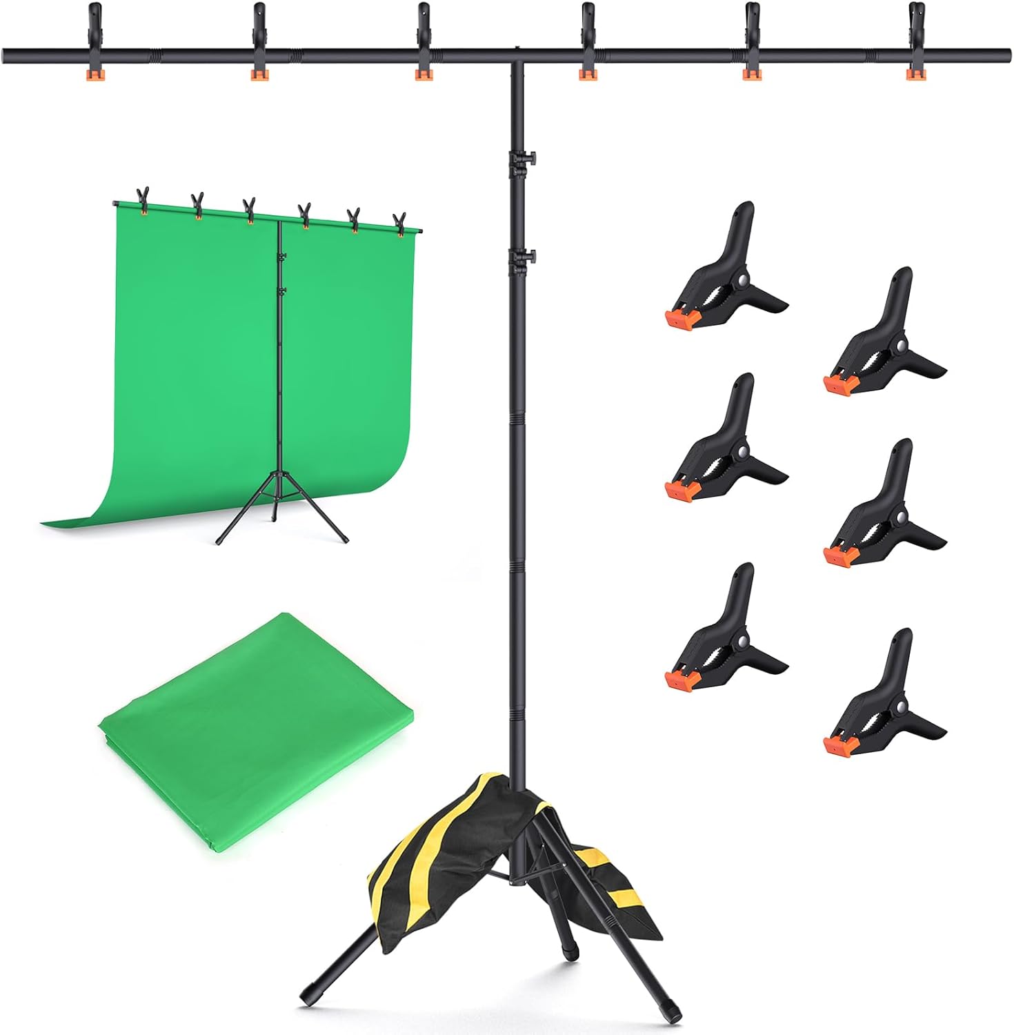 Green Screen Backdrop Kit with Stand for Video and Photography