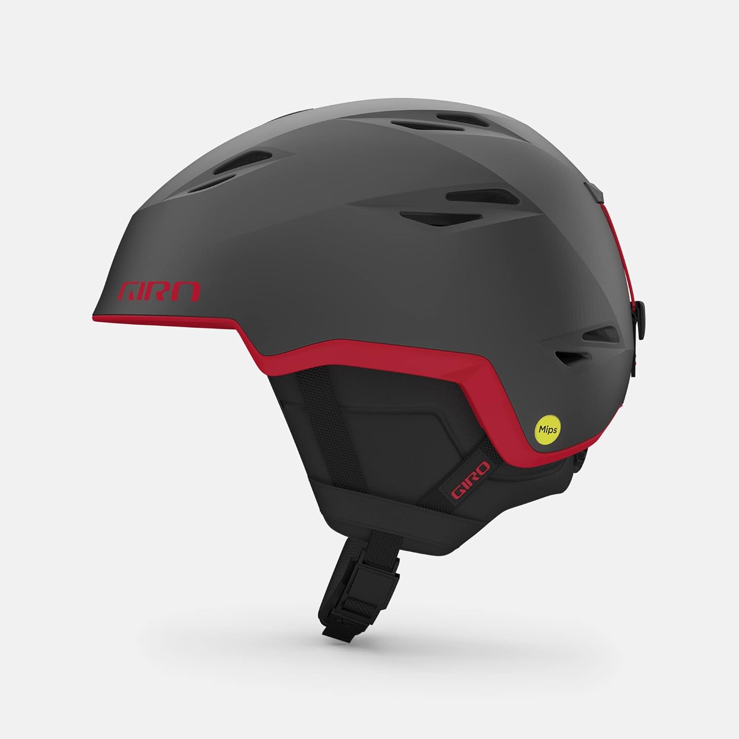 Giro Grid Ski Helmet - Lightweight MIPS Protection - Matte Graphite/Red - S