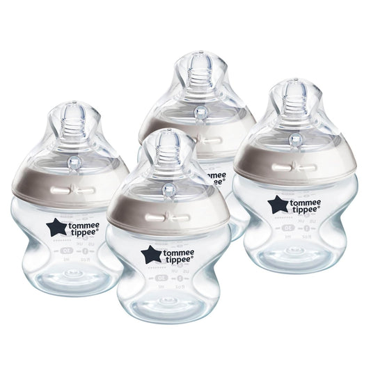 Tommee Tippee 5oz Anti-Colic Baby Bottles x4 - Seamless Bottle to Breast Transition