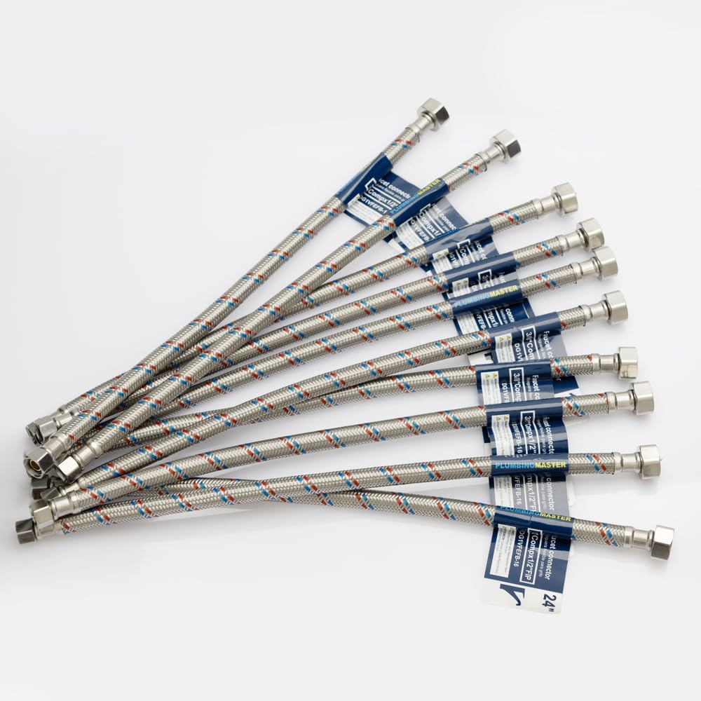 24 Inch Faucet Hose Connector for Kitchen and Bathroom Sinks