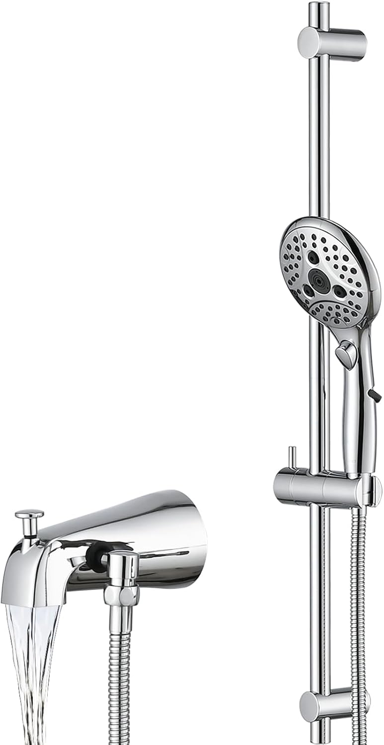 PROOX All Metal Diverter Tub Spout with Hand Held Shower Features