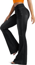 Knit Stretchy Jean Leggings with Crossover High Waist (Style G56G)