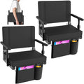 Stadium Seats with Back Support and Armrests - Thick Padded Bleacher