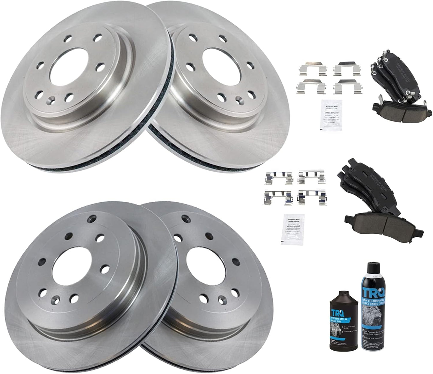 TRQ Brake Pad & Rotor Kit for Buick Enclave, Traverse, Acadia
