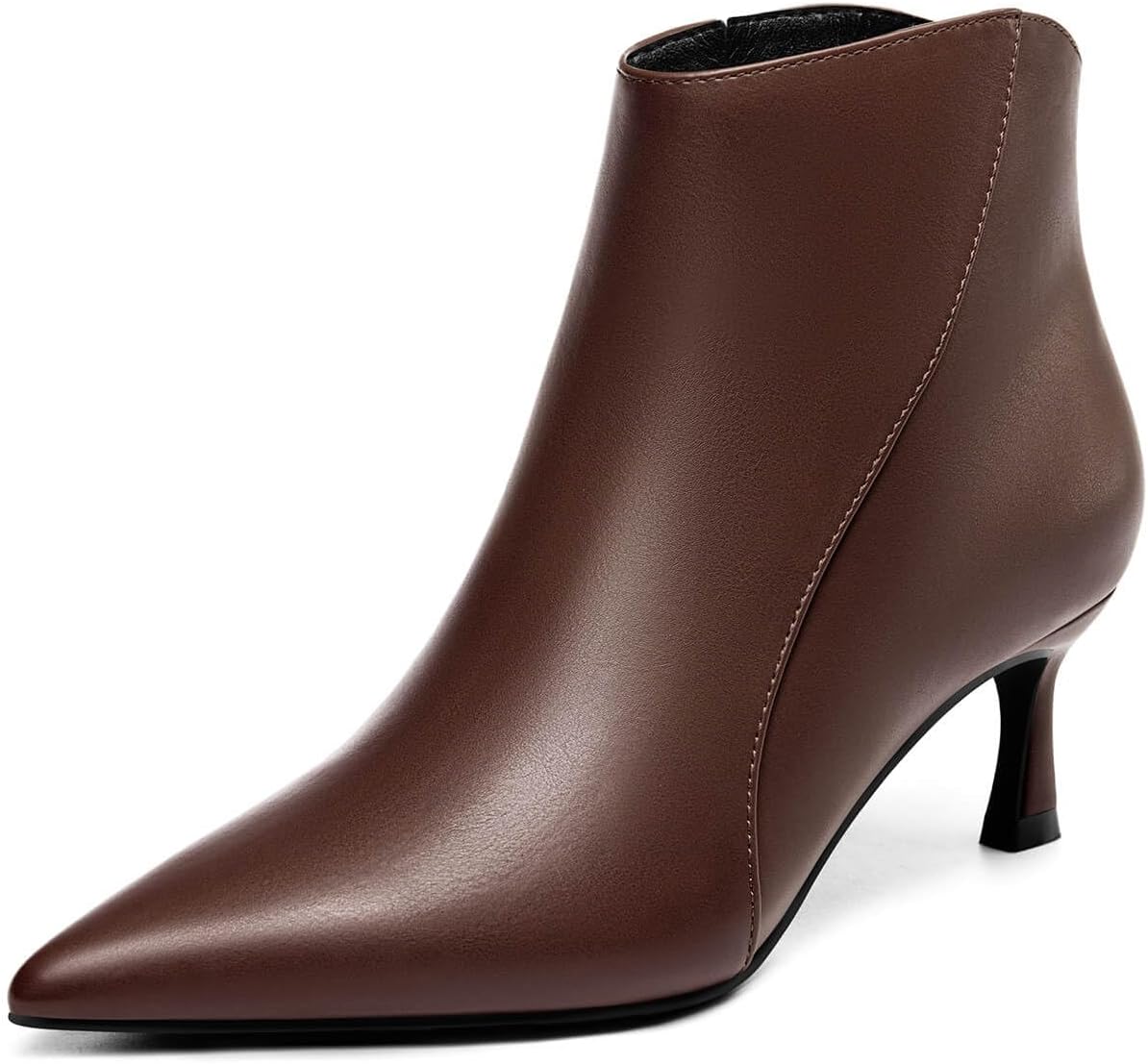 Coutgo Womens Kitten Heel Ankle Boots for Stylish Fall Looks
