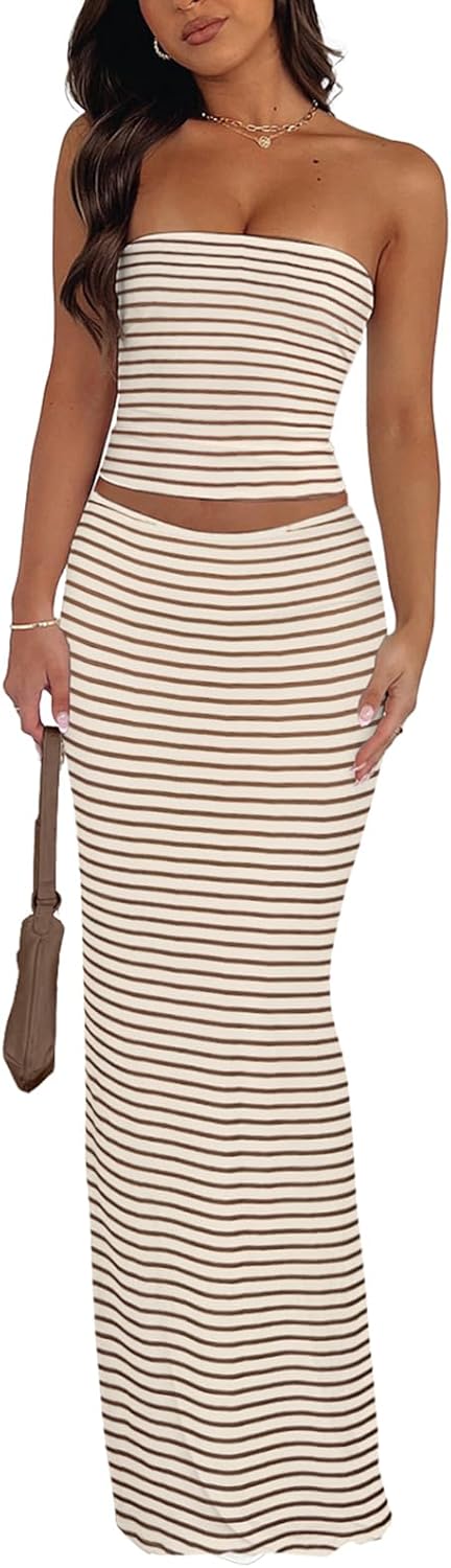 Floral 2 Piece Skirt Sets for Women Summer Vacation Outfits