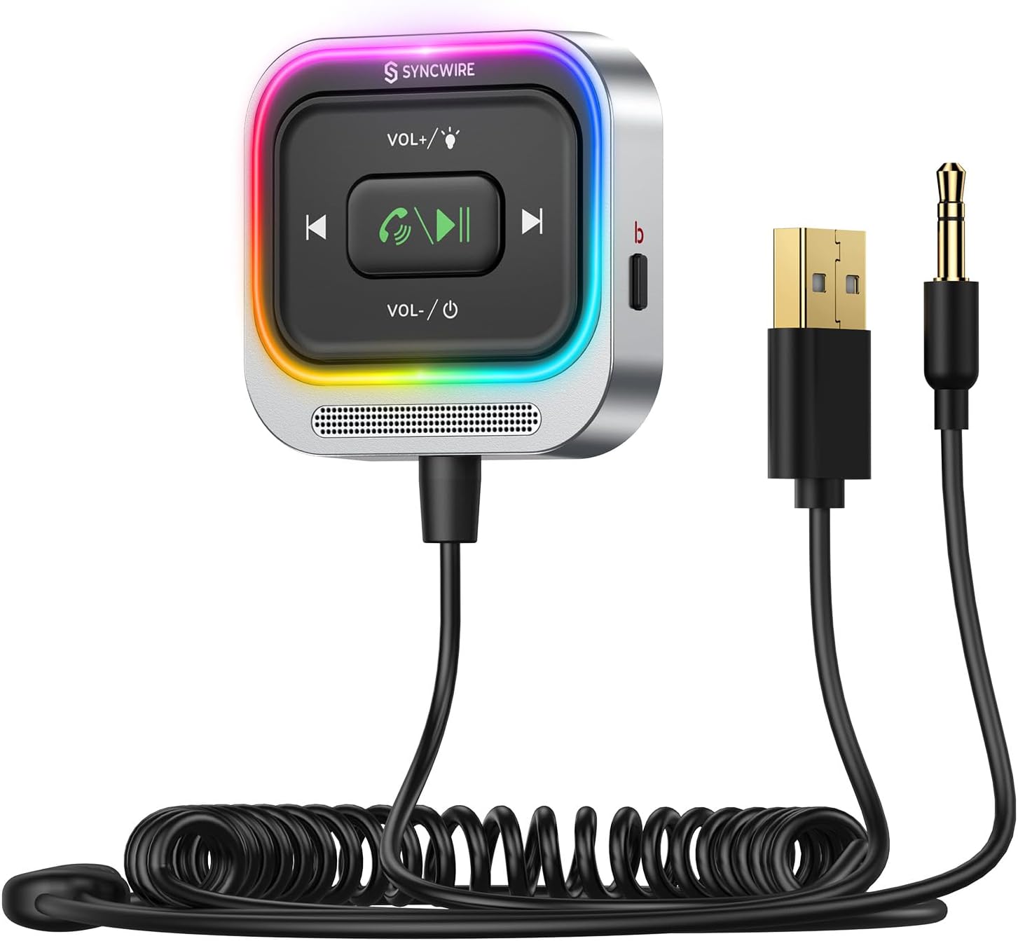 Syncwire Bluetooth Car Receiver: HiFi Deep Bass & Noise Cancellation