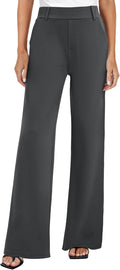 Women's Wide Leg Dress Pants High Waisted Stretchy Work Trousers