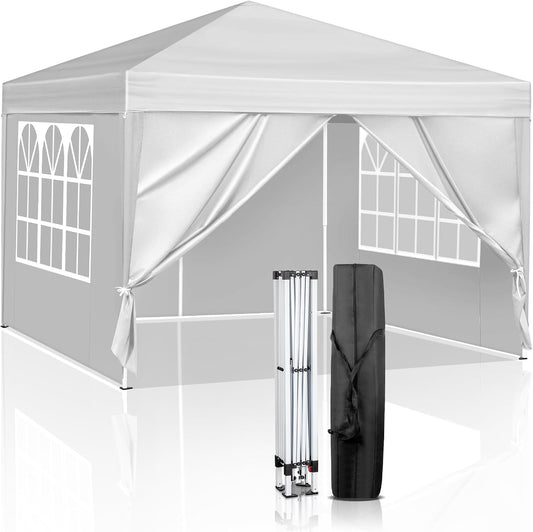 VINGLI 10x10 Pop Up Canopy Tent with Sidewalls - Outdoor Party Essential