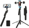Auto Face Tracking Selfie Stick Tripod with Fill Light - 360 Rotation