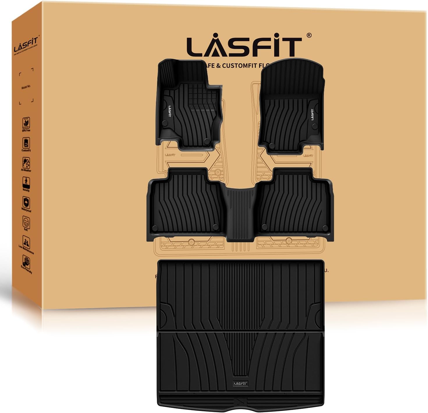 LASFIT Floor Mats for Mercedes Benz GLE SUV 2020-2026