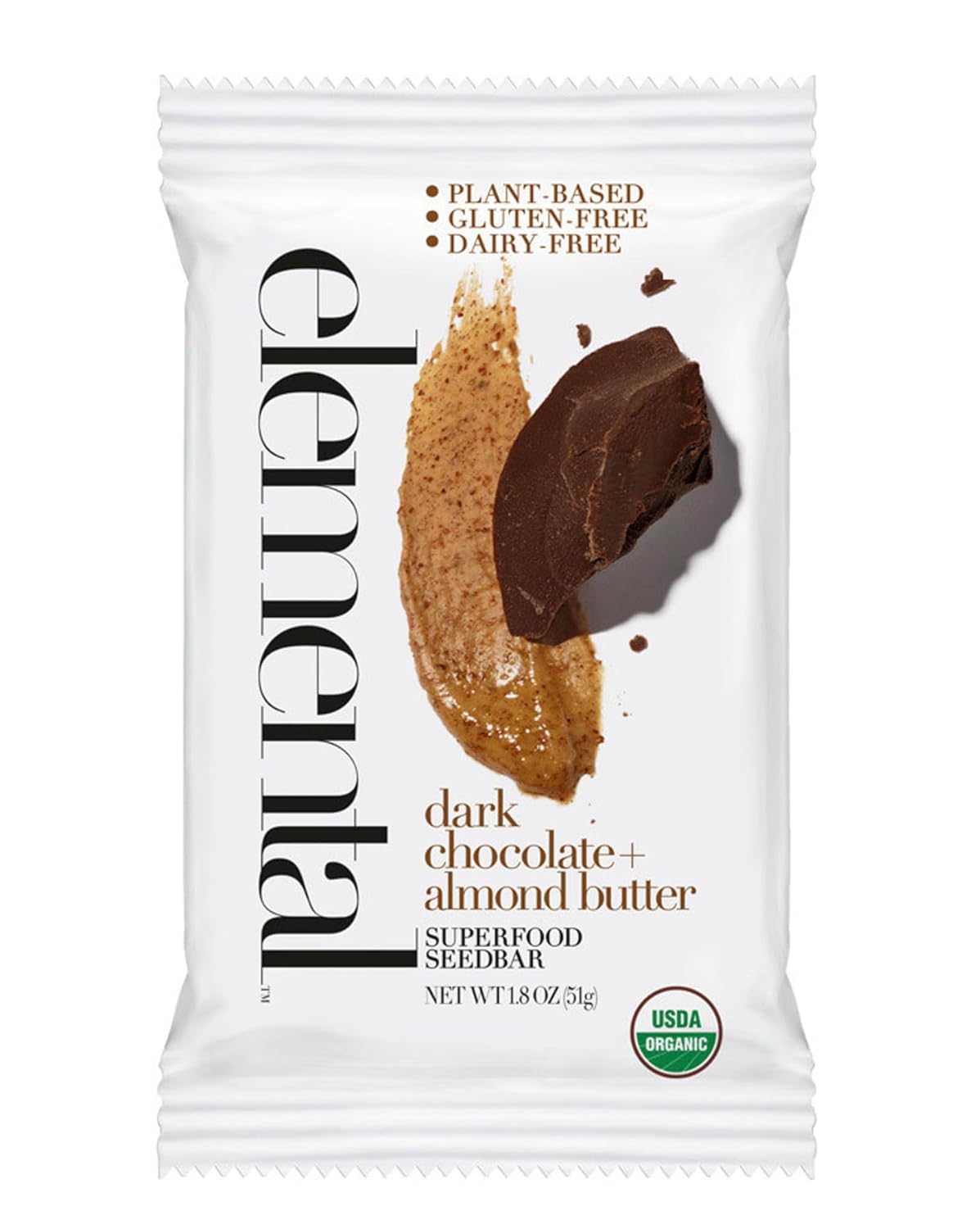 Elemental Superfood Seedbars: Dark Chocolate & Almond Butter Delight