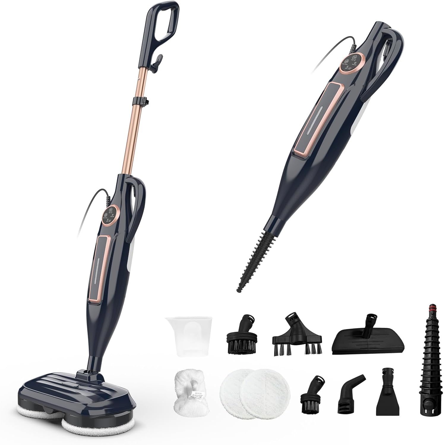 DEVOAC Scrubbing Steam Mop with 10 in 1 Features for Floors