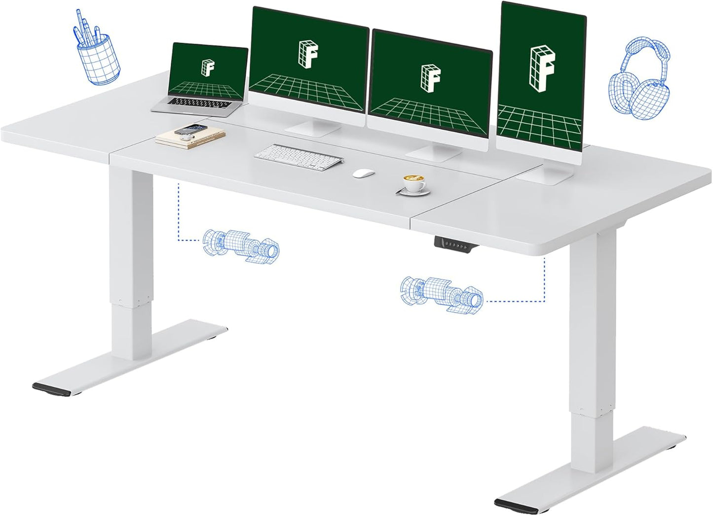 FLEXISPOT 79 x 32 Inch Dual Motor Standing Desk for Home Office