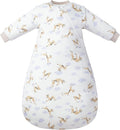 Organic Cotton Long Sleeve Sleep Bag 1.0 TOG - Removable Sleeves