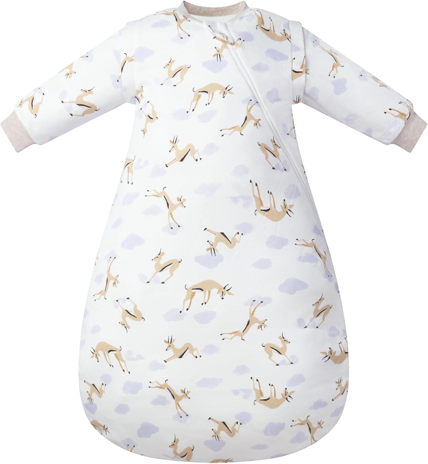 Organic Cotton Removable Long Sleeve Sleep Bag for Sensitive Skin
