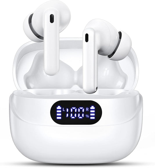 42H Playtime Wireless Earbuds: HiFi Stereo, IPX7 Waterproof, LED Display