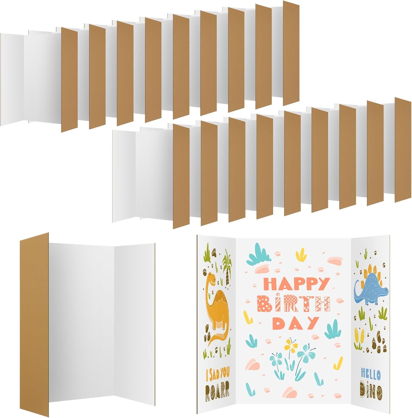 WinTS 18 PCS Trifold Poster Board for School Projects and Exhibitions