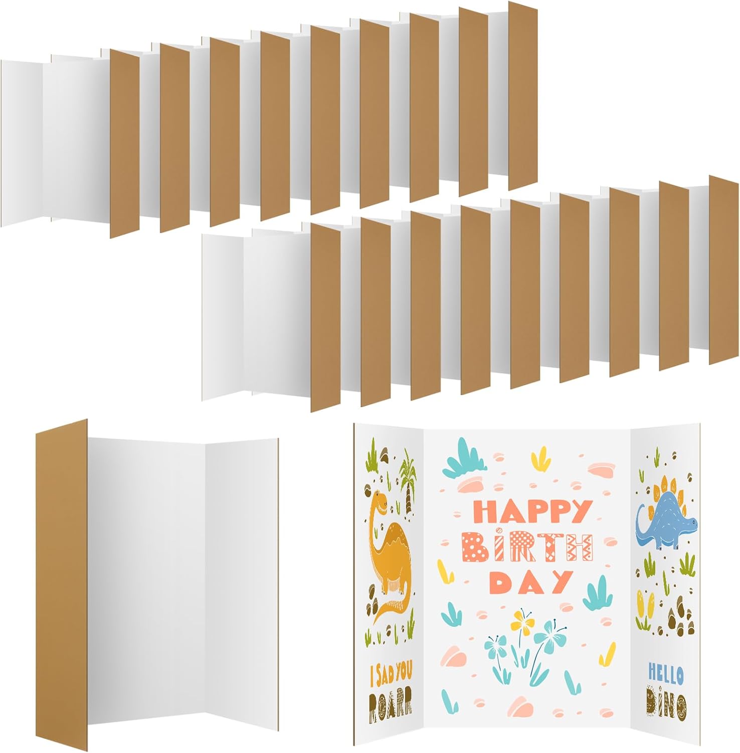 WinTS 18 PCS Trifold Poster Board for School Projects and Exhibitions