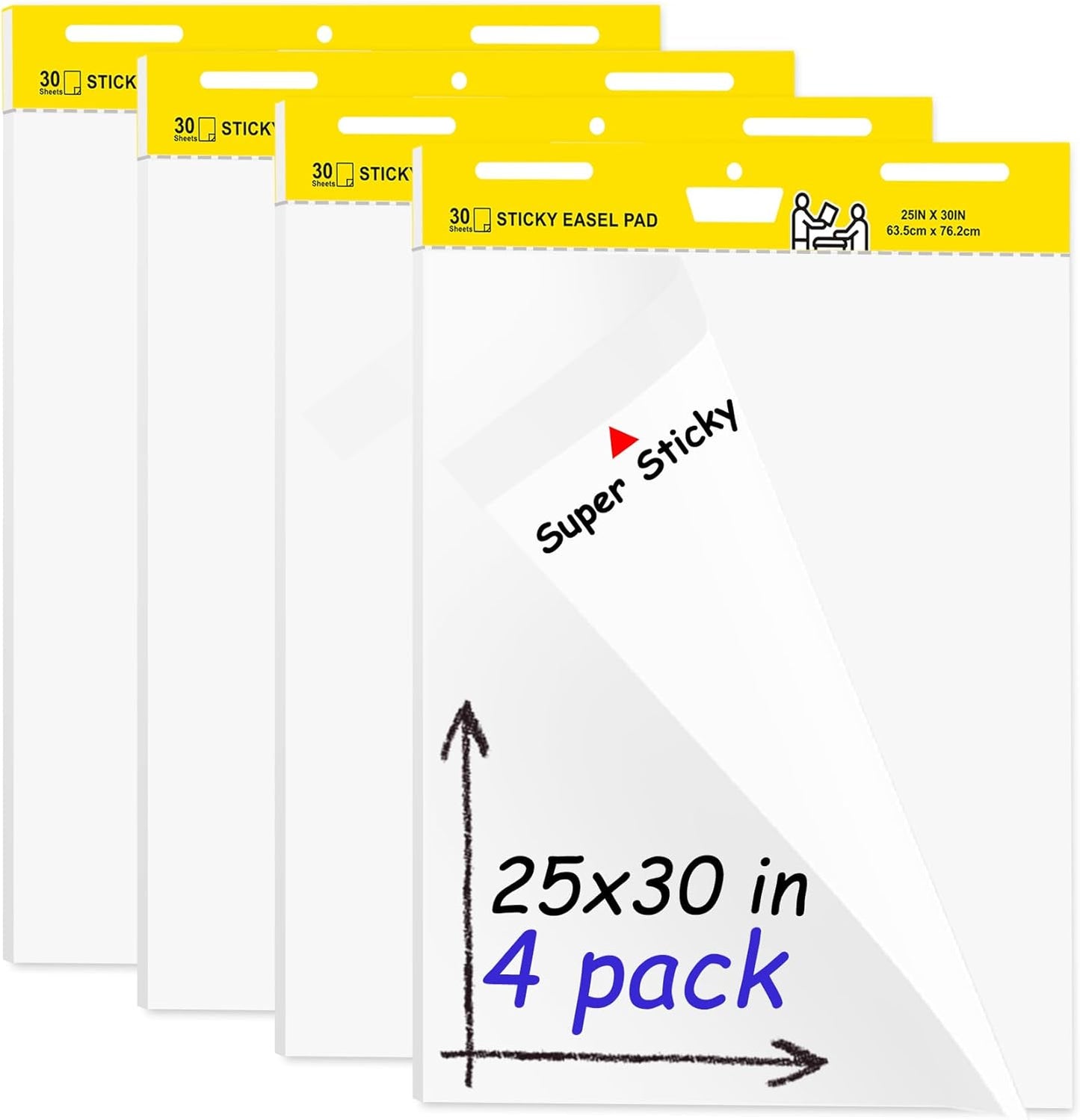 Super Sticky Easel Pad for Teachers and Students, 30 Sheets