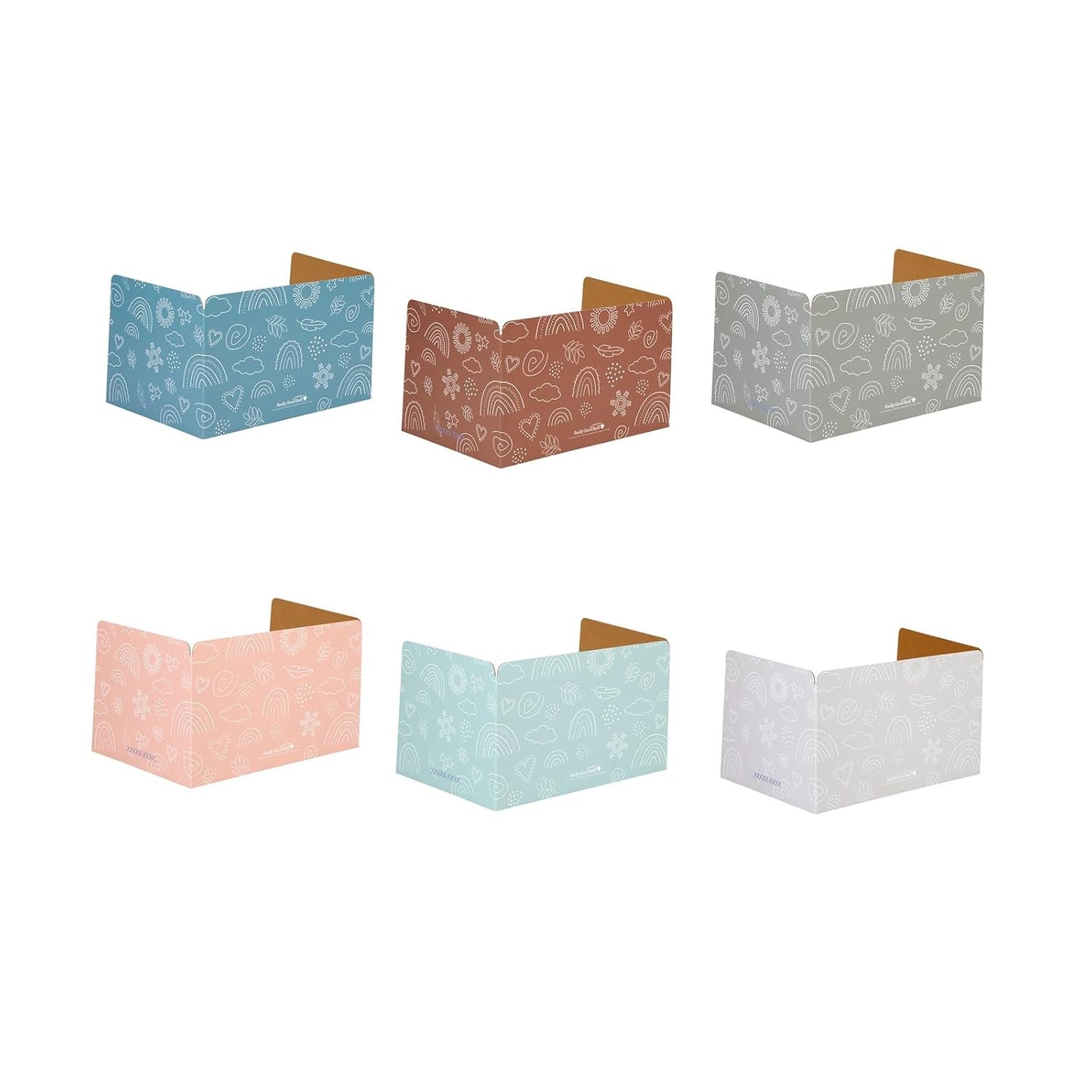 Boho Privacy Shields for Student Desks - 12 Pack in Stylish Colors