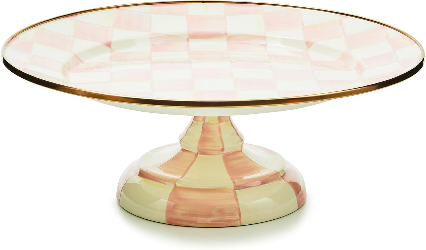 MACKENZIE-CHILDS Enamel Pedestal Platter for Elegant Serving