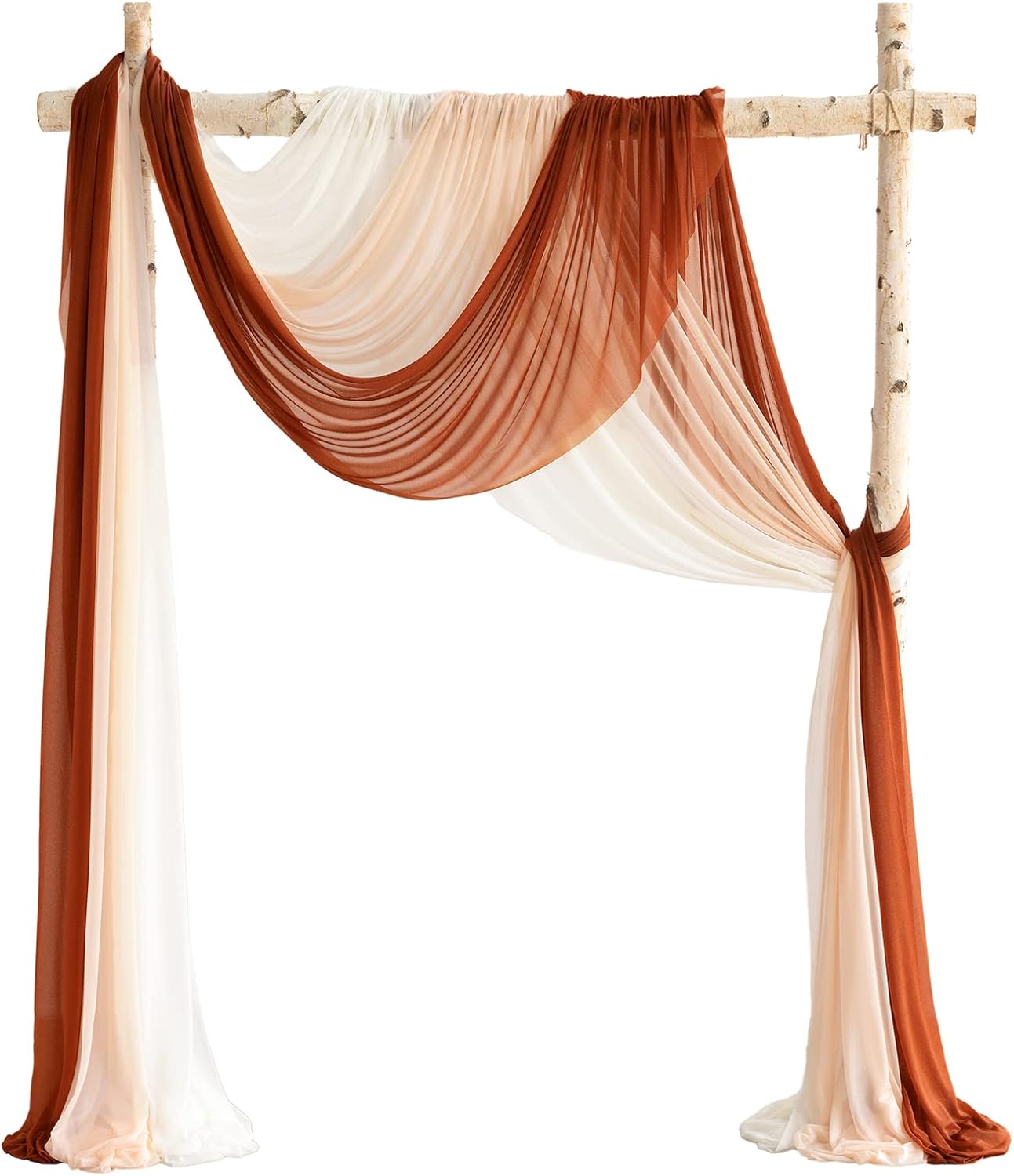 Ling's Moment Deluxe Wedding Arch Draping Fabric for Ceremonies