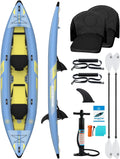 OCEANBROAD Inflatable Sit-in Kayak 1-2 Person - Stable, Portable