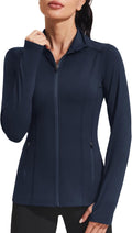 Women's Slim Fit Athletic Jacket Full Zip Running Top - Slim Fit